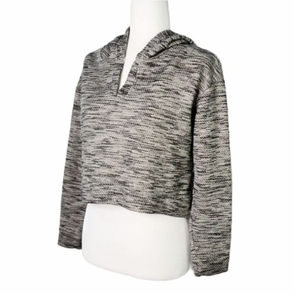 Anthropologie Saturday Sunday Cropped Tweed Hoodie - Picture 6 of 16